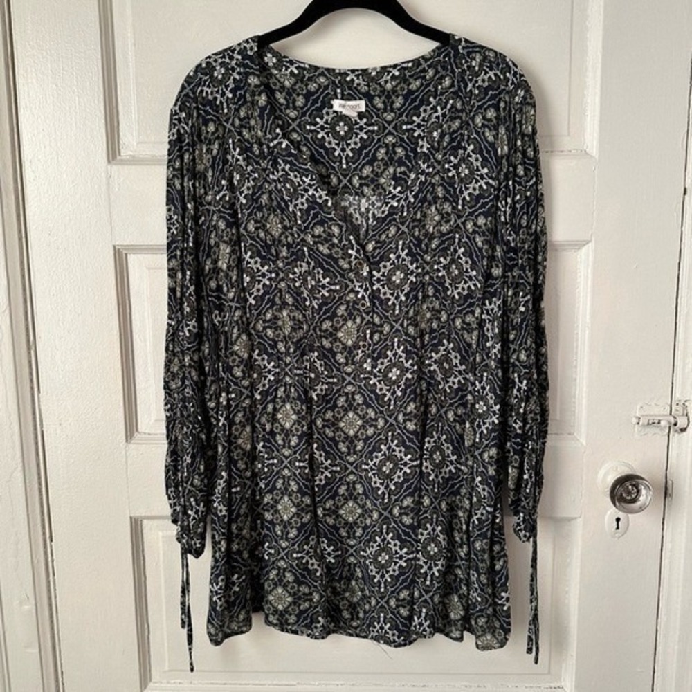 3/$20 💥 Westport Women's Paisley Floral Peasant Top Flowy V-Neck Boho Indie 3X - Picture 11 of 16